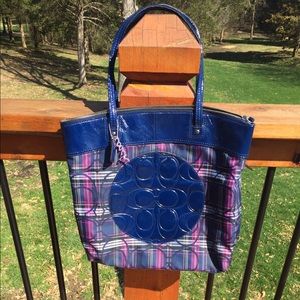 Coach tartan plaid purse